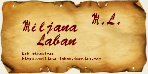 Miljana Laban vizit kartica